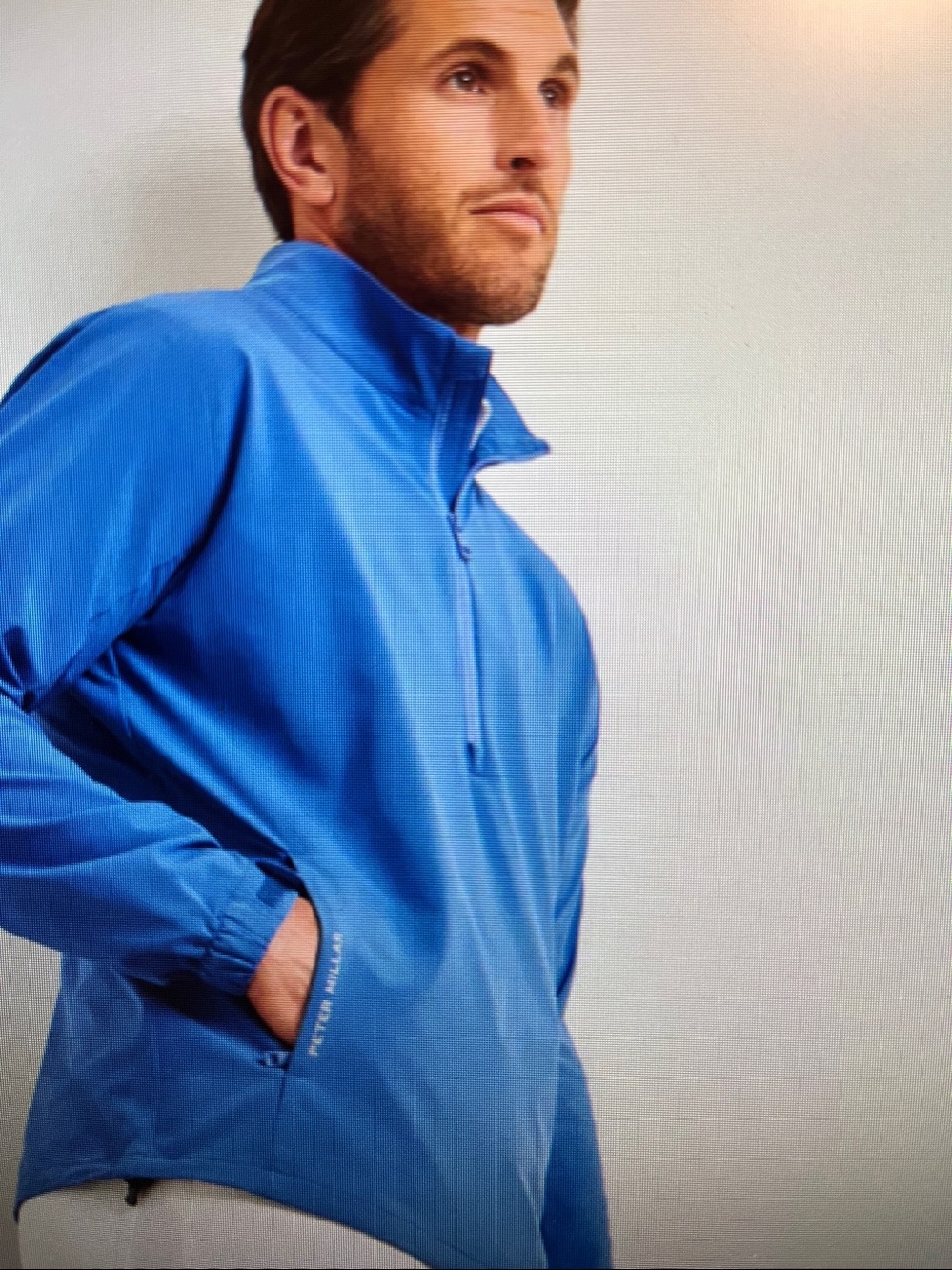 New! Peter Millar Classic Fit Dunes Half-Zip in SAILOR BLUE ***Logo on front***